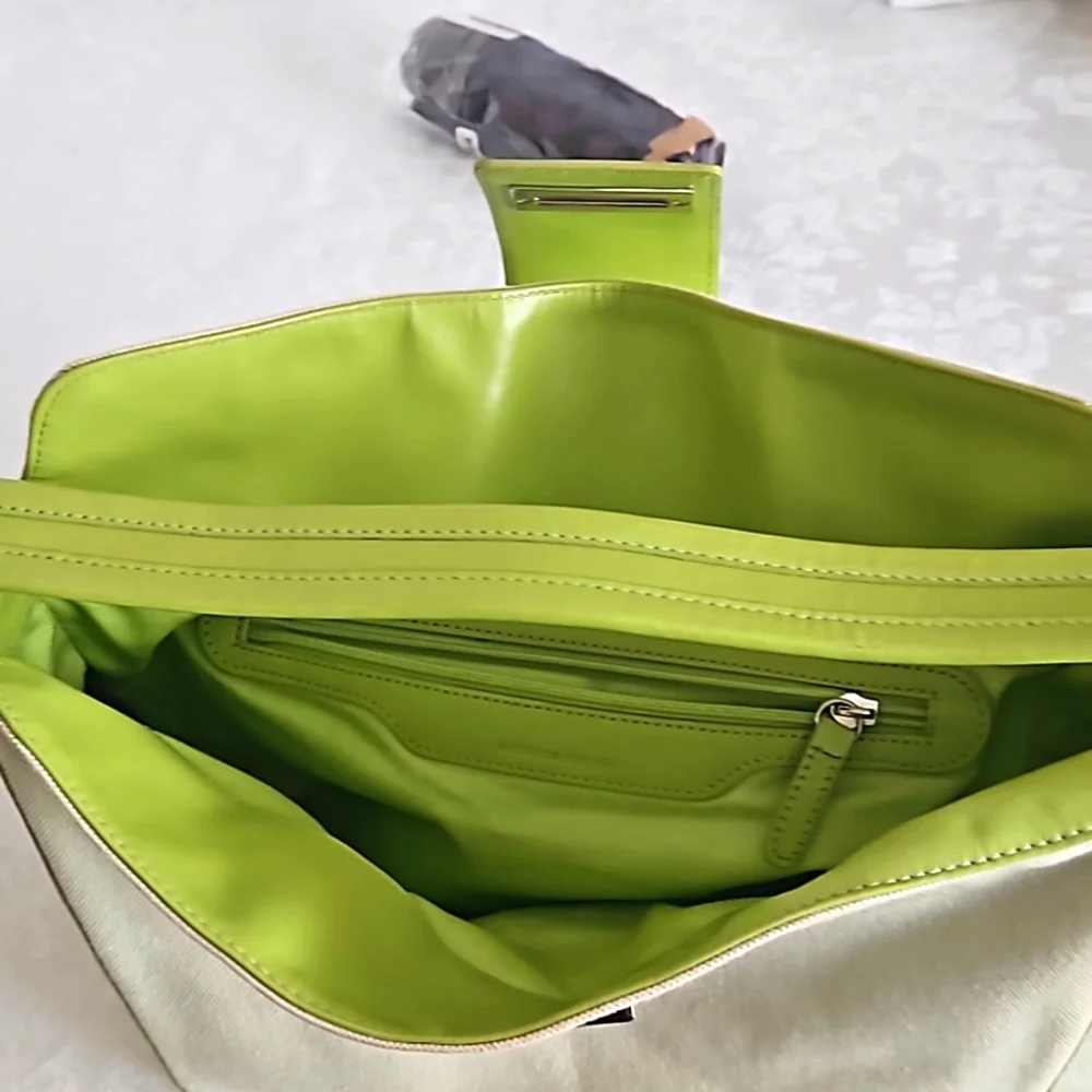 Antonio Melani Canvas Satchel Handbag.